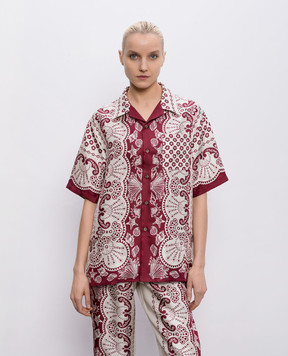 MANTERO 1902 Бордова блуза Leon із шовку 0217A2811T0879H