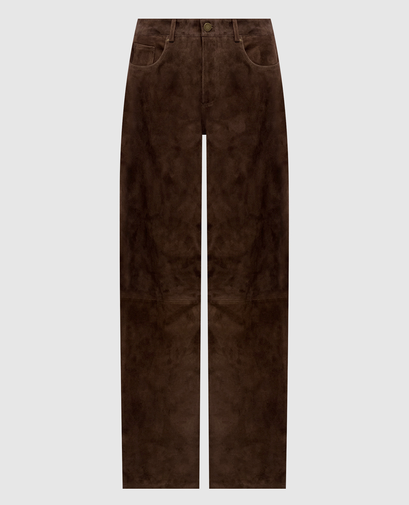 Коричневые замшевые брюки Jean
