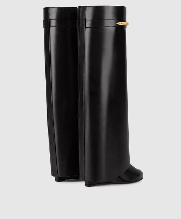 Givenchy Черные кожаные сапоги Shark Pinch BE703XE1J7 изображение 3