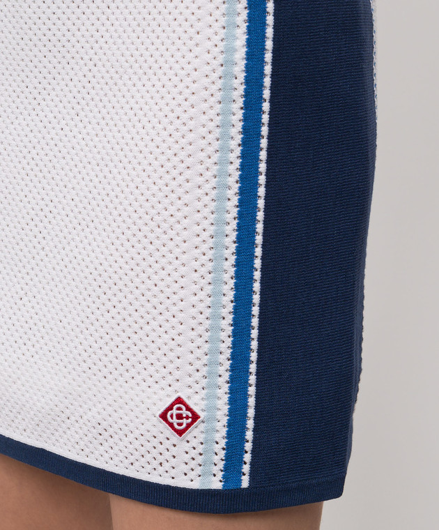 Casablanca Белая ажурная юбка с шерстью WSS26KW126401 изображение 5