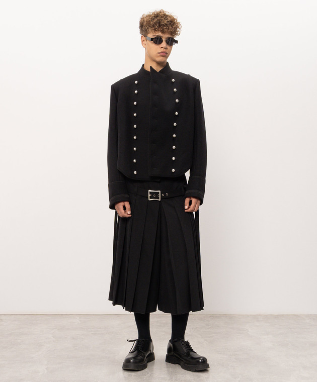 Ann Demeulemeester Черные кюлоты Jeppe из шерсти B0014459FA761 изображение 2
