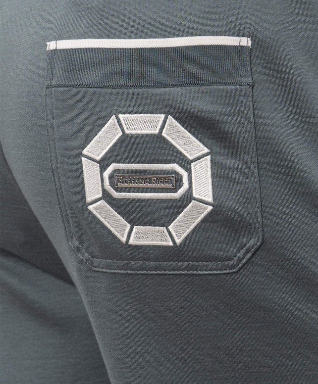 Stefano Ricci Зеленые спортивные брюки с шелком K818925P3DT26270 изображение 5