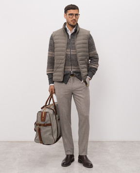 Brunello Cucinelli Сірі штани з вовни M038PI1770