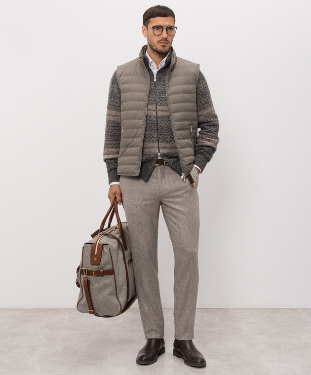 Brunello Cucinelli Сірі штани з вовни M038PI1770 зображення 2