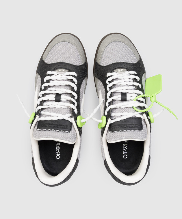 Off-White Серые комбинированные кроссовки End Of Play OMIA2ALS26FAB001 изображение 4