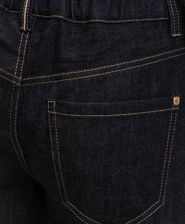 Brunello Cucinelli Сині джинси з ланцюжком моніль MP134P4108 зображення 5