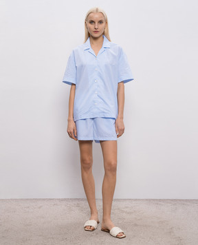 Dore & Rose Блакитна піжама в смужку SHORTSLEEVESTRIPEDPJ