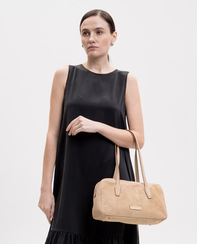 Gianni Chiarini Бежевая замшевая сумка Aryna BS12219CMPL