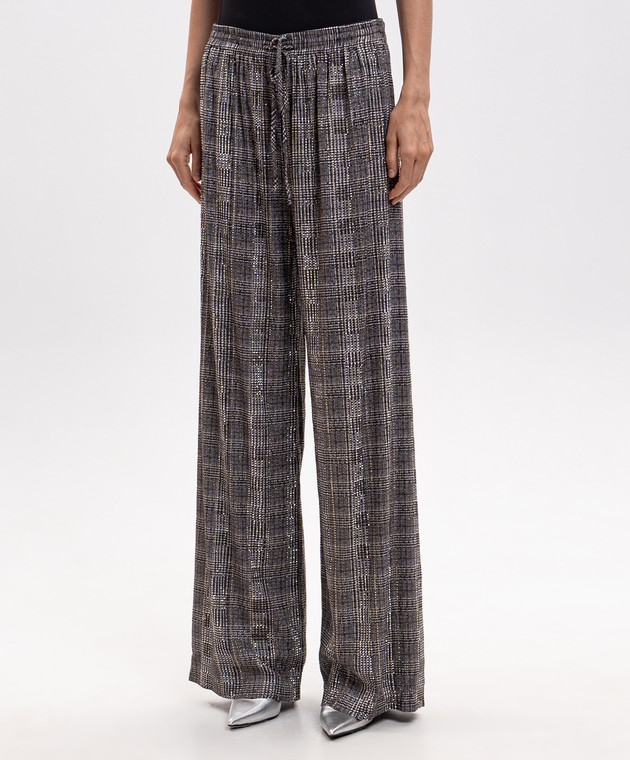 Ermanno Scervino Брюки в клетку с кристаллами D492P353CTXHF изображение 3