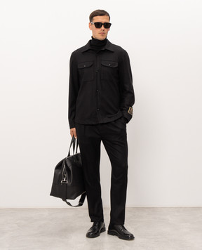 Cashmere&Whiskey Чорні штани з вовни та кашеміру 02556R0775