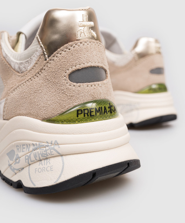 Premiata Бежевые комбинированные кроссовки Mased MASED8116 изображение 5