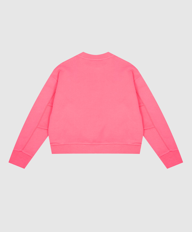 Moncler ENFANT Детский розовый утепленный свитшот с вышивкой логотипа L29548G00014899PS изображение 2