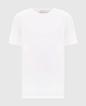 Trussardi Біла футболка з вишивкою емблеми G0228000123NMTS01J01
