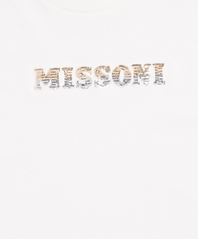 Missoni Дитяча футболка кольору айворі з логотипом MZ8A91Z36721214 зображення 3