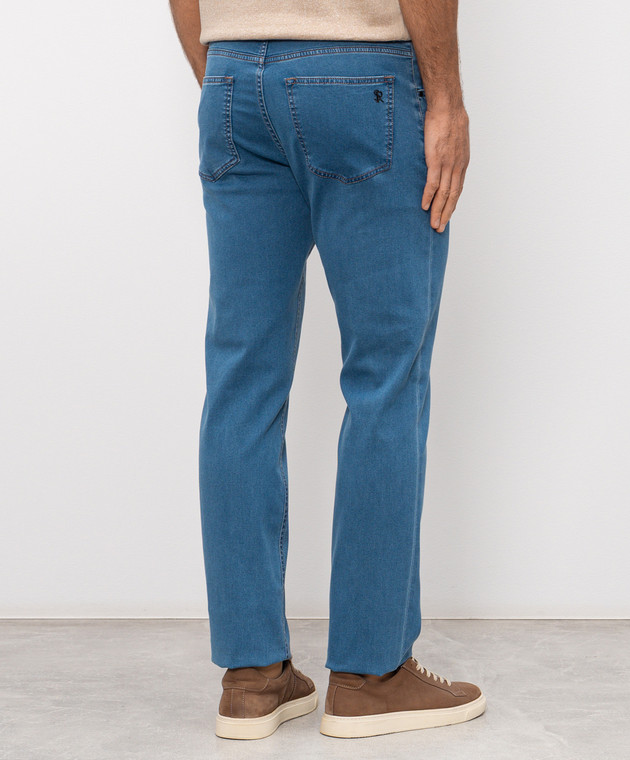 Stefano Ricci Синие джинсы с логотипом монограмма и логотип MFT61B3110TR141L изображение 3