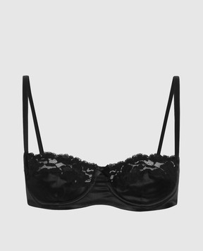 Dolce&Gabbana Чорний ліф з шовком з мереживом O1E15TON07M