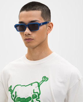 Palm Angels Сині сонцезахисні окуляри з принтом логотипа PA1025450753