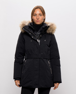 Mackage Чорна пухова куртка Jeni з хутром єнота JENIFZ