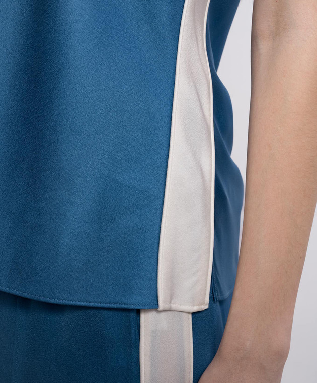 Simkhai Синий топ с лампасами 2262087Q изображение 5