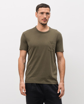 Tom Ford Футболка кольору хакі із шовком JCS022JMC084