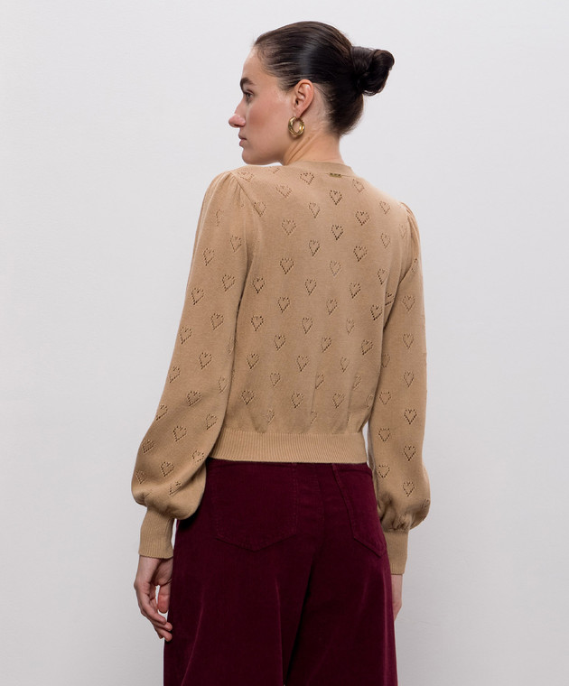 Twinset Коричневый кардиган с кашемиром 262TP3023 изображение 4