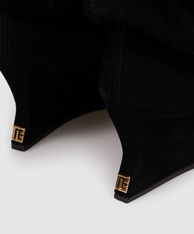 Balmain Черные замшевые сапоги HN1TA181LCTA изображение 5