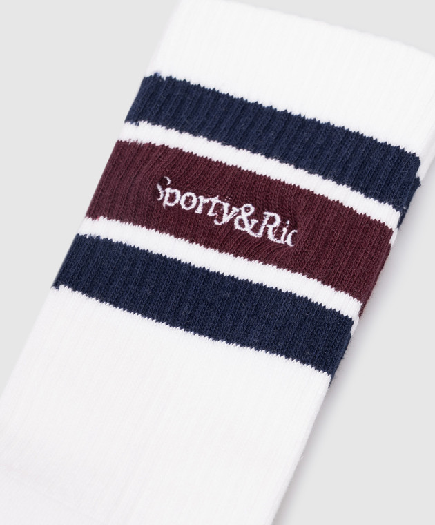 Sporty & Rich Білі шкарпетки з вишивкою логотипа AC00475300WH86m зображення 2