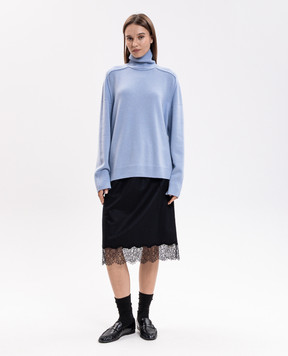 Carven Черная юбка с шерстью и шелком 6262K21045