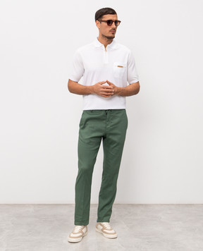 Stefano Ricci Зелені штани з льоном M1T610005BLCTL1U