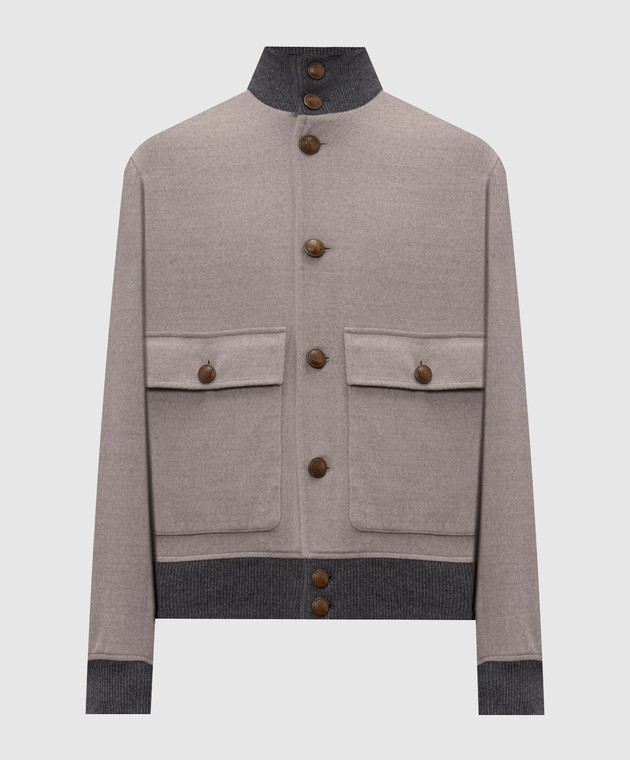 Brunello Cucinelli Серая куртка из шерсти MV4676559