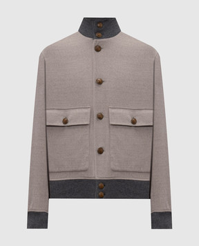 Brunello Cucinelli Серая куртка из шерсти MV4676559