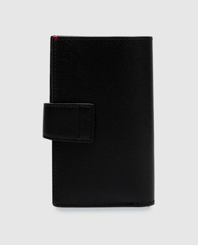 Brunello Cucinelli Чорне шкіряне портмоне з тисненням емблеми MWRLBU439