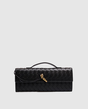 Bottega Veneta Чорний шкіряний клатч Andiamo 741511VCPP3