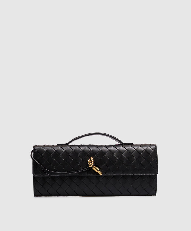 Bottega Veneta Черный кожаный клатч Andiamo 741511VCPP3