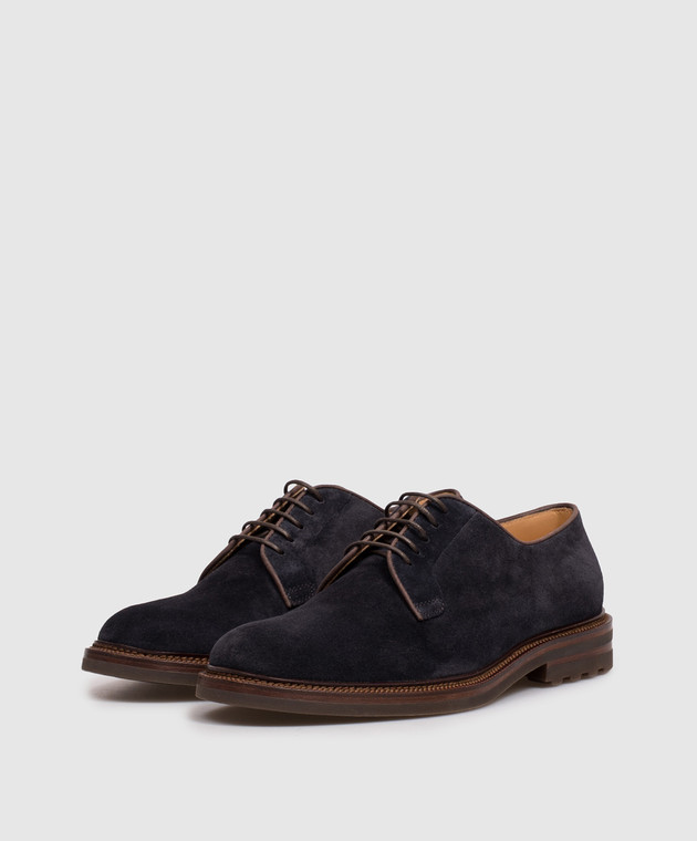 Brunello Cucinelli Синие замшевые дерби MZUSOLX810 изображение 2