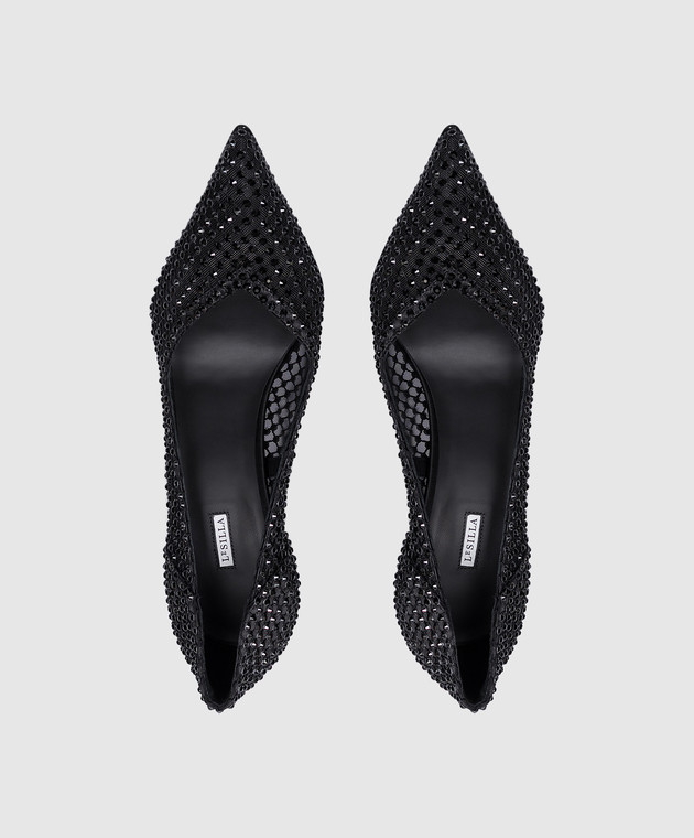 Le Silla Чорні туфлі Gilda з кристалами 4190E090BXPPSSM зображення 4