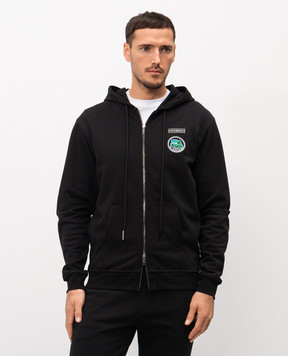 Iceberg Чорна спортивна куртка з нашивкою логотипа E0246341