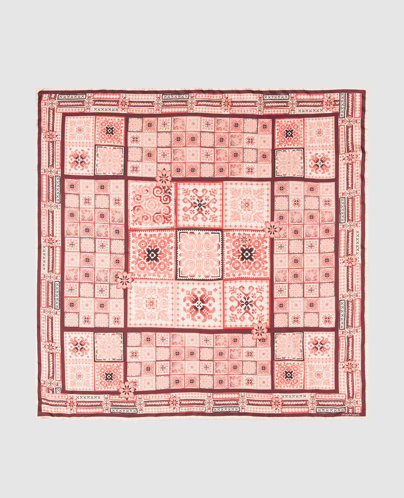 Розовый платок Nipponia из шелка