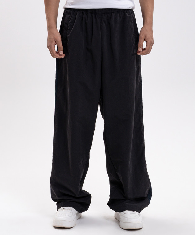 Vetements Черные спортивные брюки с вышивкой логотипа MH27TP108B изображение 3