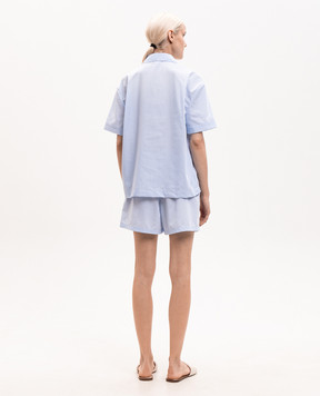Dore & Rose Блакитна піжама в смужку SHORTSLEEVESTRIPEDPJSE