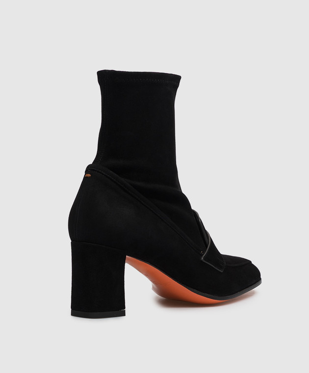 Santoni Чорні замшеві ботильйони WTOR72445HI2NUEH зображення 3