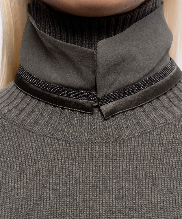 Brunello Cucinelli Зелений светр з кашеміру M12747004 зображення 5
