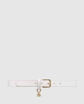 Dolce&Gabbana Дитячий білий ремінь з монограмою EE0071A1065