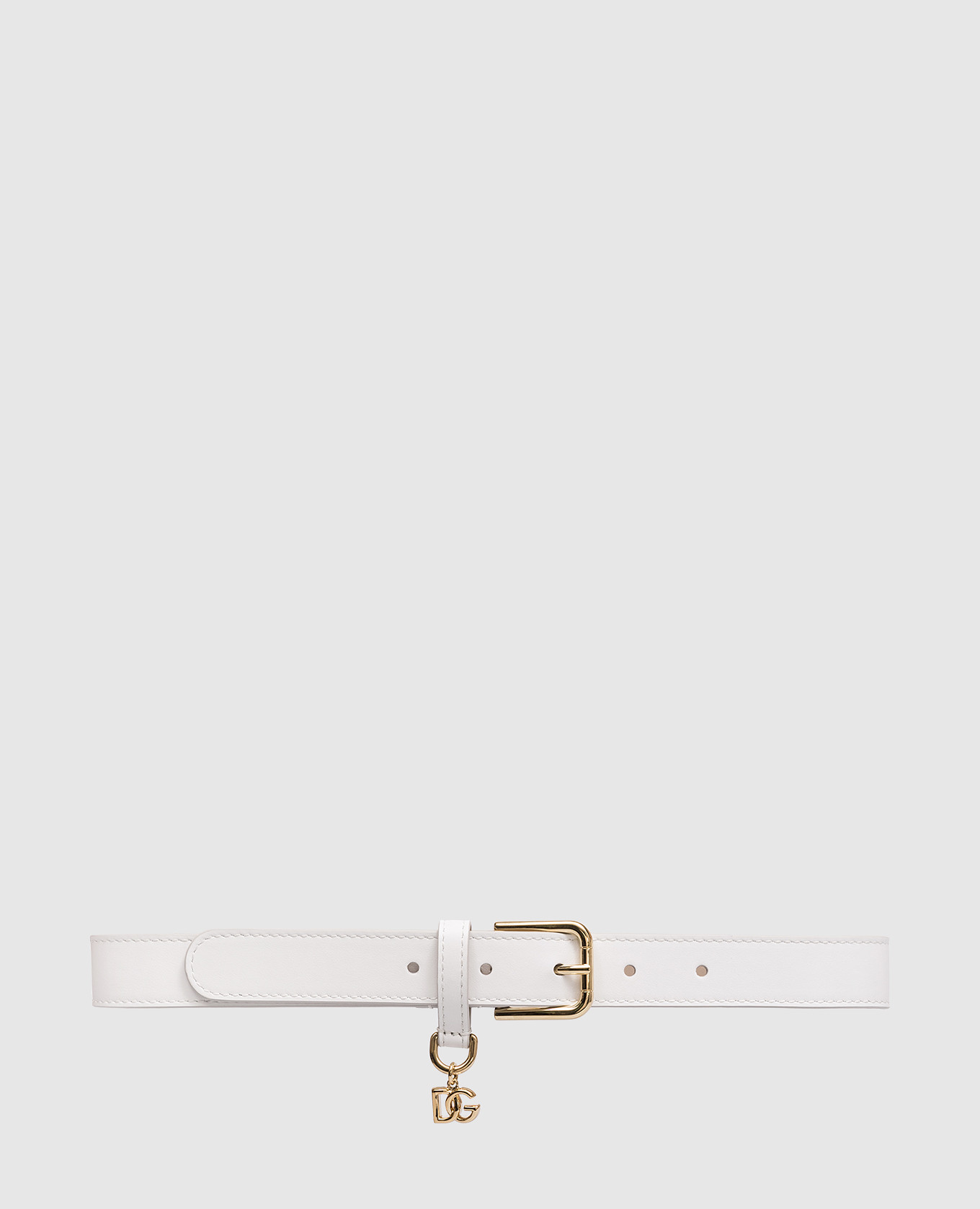 

Детский белый ремень с монограммой, Ремни