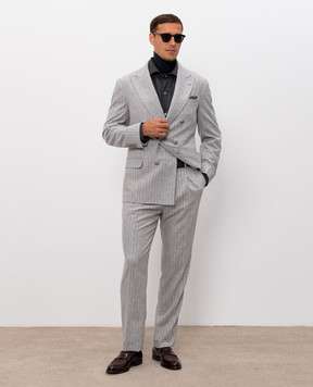 Brunello Cucinelli Гольф серого цвета из шерсти и кашемира M2400103