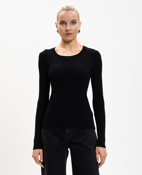 PROENZA SCHOULER Черный джемпер Fedda с шерстью в рубчик R2617314KY415