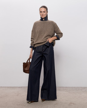 Max Mara Синяя джинсовая рубашка MOLO MXMMOLO