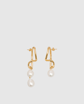 Missoma Серебряные серьги с топазом и фианитами MPGE12WP