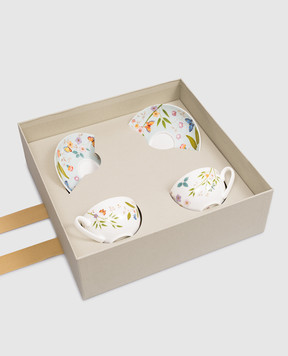 Geminiano Cozzi 1765 Чайный фарфоровый набор Incanto di Primavera 4 шт в подарочной коробке LGCFL089065LGCFL079064