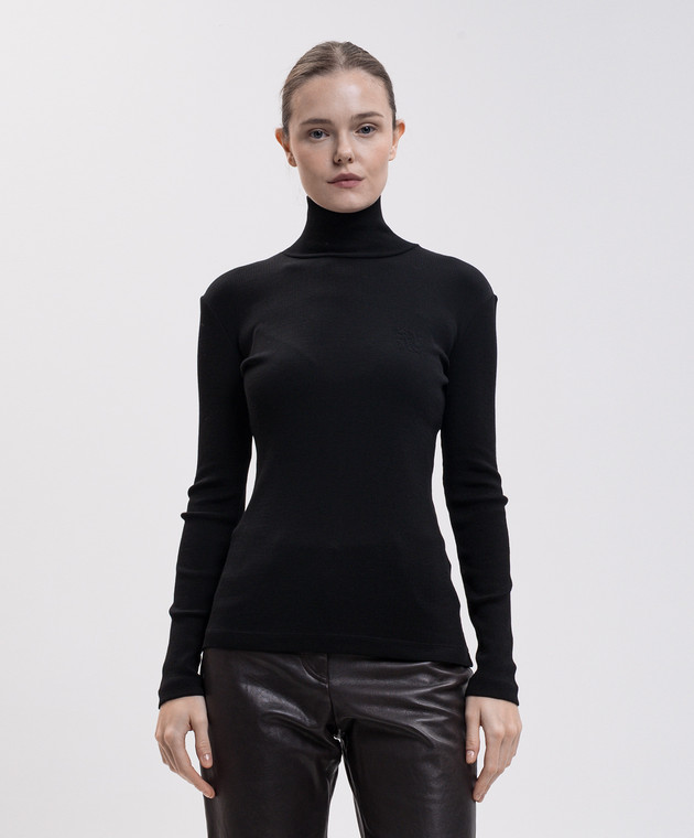 Max Mara Черный гольф CONO из шерсти MXMCONO изображение 3